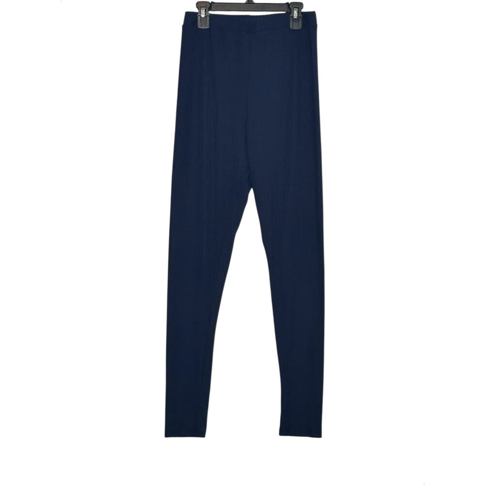 Capella blue ribbed knit leggings size Medium